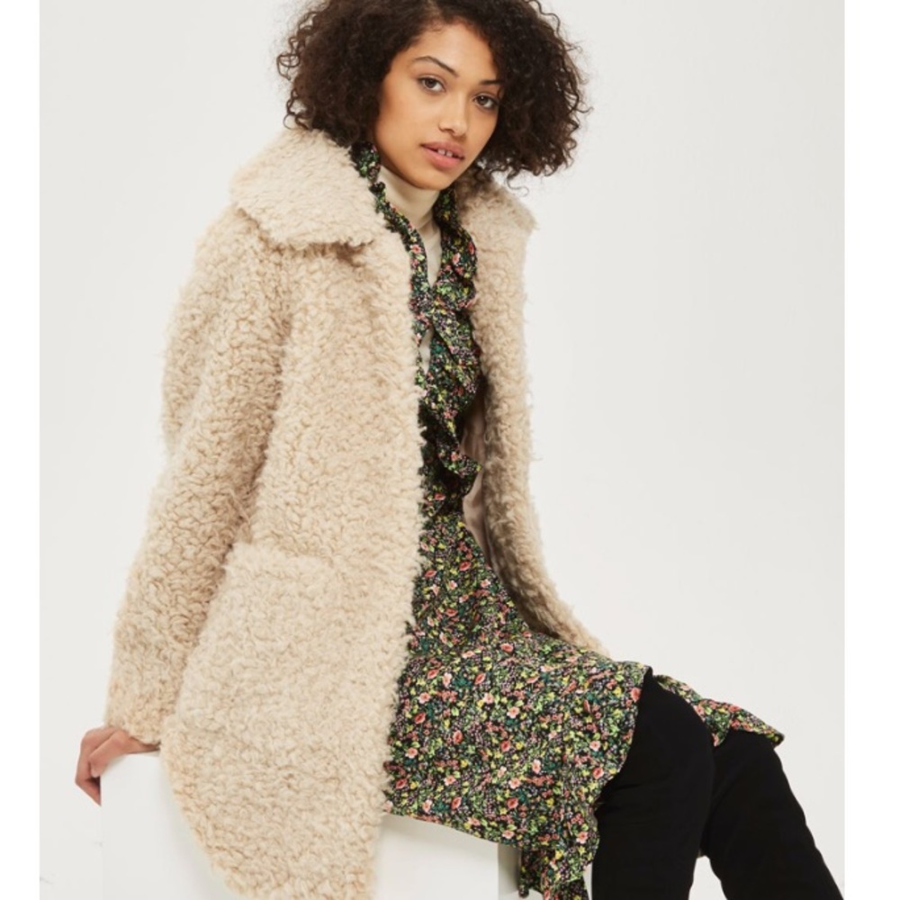 Topshop faux fur coat